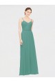 Long Sleeveless Chiffon Icelandic Silver A-Line Bridesmaid Dress / Evening Dress Colchester