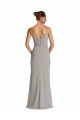 Long Sleeveless Soft Chiffon Silver Sheath Bridesmaid Dress Colchester