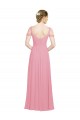 Long Sleeveless Soft Chiffon Skin Pink A-Line Bridesmaid Dress Colchester