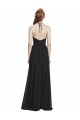 Long Sleeveless Chiffon Dark Navy A-Line Formal Dress / Bridesmaid Dress Colchester