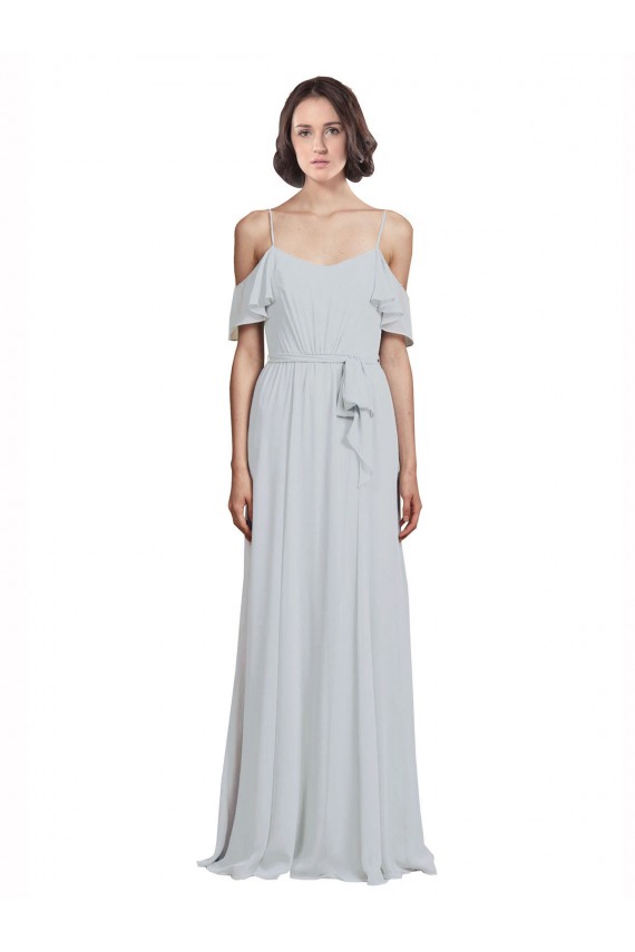 Long Sleeveless Soft Chiffon Frost A-Line Formal Dress / Bridesmaid Dress Colchester