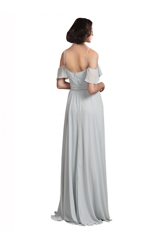 Long Sleeveless Soft Chiffon Frost A-Line Formal Dress / Bridesmaid Dress Colchester