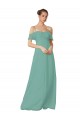 Long Flutter Sleeves Soft Chiffon Seaside A-Line Bridesmaid Dress Colchester