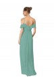 Long Flutter Sleeves Soft Chiffon Seaside A-Line Bridesmaid Dress Colchester