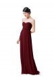 Long Sleeveless Soft Chiffon Burgundy A-Line Bridesmaid Dresses Colchester