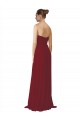 Long Sleeveless Soft Chiffon Burgundy A-Line Bridesmaid Dresses Colchester