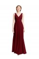 Long Sleeveless Chiffon Burgundy A-Line Bridesmaid Dress / Evening Gowns Colchester