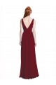 Long Sleeveless Chiffon Burgundy A-Line Bridesmaid Dress / Evening Gowns Colchester