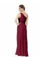 Long Sleeveless Chiffon Burgundy A-Line Bridal Party Dress / Evening Dress Colchester