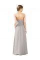 Long Sleeveless Soft Chiffon Oyster Silver Sweetheart A-Line Bridesmaid Dress Colchester