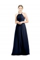 Long Sleeveless Soft Chiffon Dark Navy A-Line Evening Gowns / Bridesmaid Dress Colchester