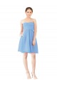 Knee Length Sleeveless Soft Chiffon Periwinkle A-Line Bridesmaid Dress Colchester