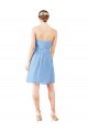 Knee Length Sleeveless Soft Chiffon Periwinkle A-Line Bridesmaid Dress Colchester