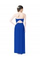 Long Sleeveless Soft Chiffon Royal Blue Sheath Bridesmaid Dress Colchester
