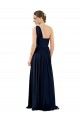 Long Sleeveless Chiffon Dark Navy A-Line Bridal Party Dress / Evening Dress Colchester