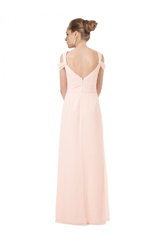 Long Sleeveless Chiffon Pink A-Line Bridesmaid Dress / Evening Dress Colchester