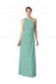 Long Sleeveless Soft Chiffon Jade A-Line Bridesmaid Dress Colchester