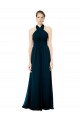 Long Sleeveless Soft Chiffon Midnight Green A-Line Formal Dress / Bridesmaid Dress Colchester