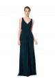 Long Sleeveless Soft Chiffon Midnight Green A-Line Bridesmaid Dress Colchester