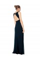 Long Sleeveless Soft Chiffon Midnight Green A-Line Bridesmaid Dress Colchester