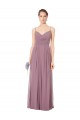 Long Sleeveless Soft Chiffon Pink A-Line Bridesmaid Gowns Colchester