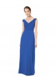 Long Sleeveless Soft Chiffon Royal Blue A-Line Bridesmaid Dresses Colchester