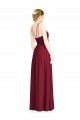 Long Sleeveless Chiffon Burgundy A-Line Formal Dress / Bridesmaid Dress Colchester