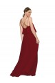 Long Sleeveless Chiffon Burgundy A-Line Bridesmaid Dress Colchester
