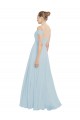 Long Sleeveless Soft Chiffon Sea Glass A-Line Evening Dress / Bridesmaid Dress Colchester