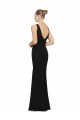 Long Sleeveless Soft Chiffon Black Sheath Bridesmaid Gown Colchester