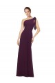 Long Sleeveless Soft Chiffon Grape A-Line Bridesmaid Dresses Colchester