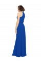 Long Sleeveless Soft Chiffon Royal Blue A-Line Bridal Party Dress Colchester