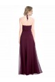 Long Sleeveless Soft Chiffon Burgundy A-Line Evening Dress / Bridesmaid Dress Colchester