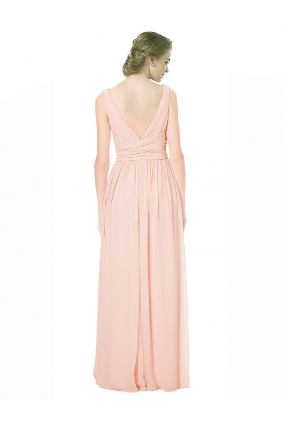 Long Sleeveless Chiffon A-Line Wedding Party Dress Colchester