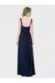 Long Sleeveless Lxue Chiffon Dark Navy Sweetheart A-Line Bridesmaid Dress Colchester