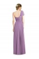 Long Flutter Sleeves Soft Chiffon Dark Lavender A-Line Formal Dress / Bridesmaid Dress Colchester