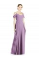 Long Sleeveless Soft Chiffon Dark Lavender A-Line Semi Formal Evening Dress / Bridesmaid Dress Colchester