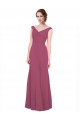 Long Sleeveless Soft Chiffon Mauve Taupe A-Line Bridesmaid Dress Colchester
