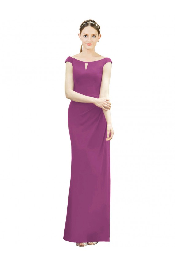 Long Sleeveless Soft Chiffon Wild Berry Mermaid Bridesmaid Dress Colchester