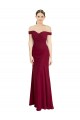 Long Sleeveless Soft Chiffon Burgundy Mermaid Black Tie Prom Dress / Bridesmaid Dress Colchester