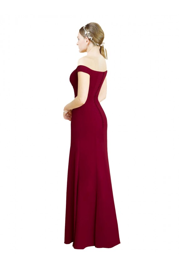Long Sleeveless Soft Chiffon Burgundy Mermaid Black Tie Prom Dress / Bridesmaid Dress Colchester