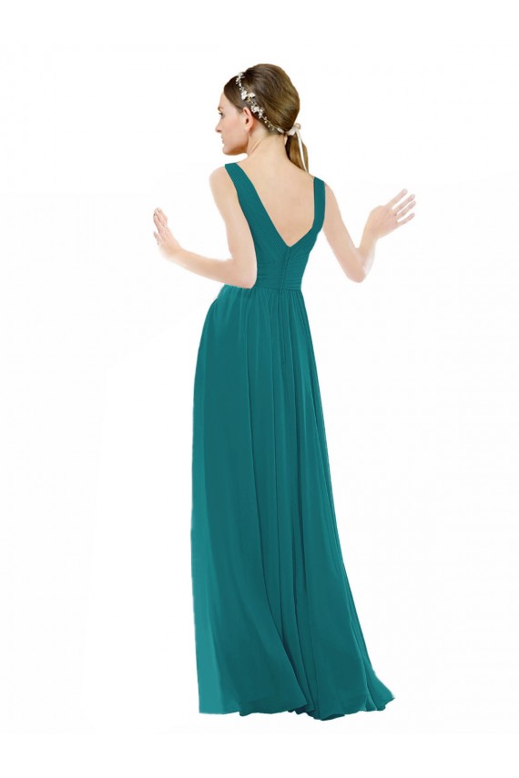 Long Sleeveless Chiffon Hunter A-Line Bridesmaid Gowns Colchester