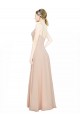 Long Sleeveless Luxe Chiffon Pink A-Line Bridesmaid Dress / Evening Dress Colchester