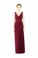 Long Sleeveless Soft Chiffon Burgundy A-Line Bridesmaid Dress / Formal Dress Colchester