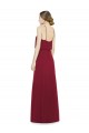 Long Sleeveless Soft Chiffon Burgundy Halter Neck A-Line Bridesmaid Dress Colchester