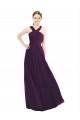 Long Sleeveless Soft Chiffon Grape A-Line Bridesmaid Dress Colchester