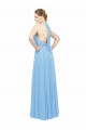 Long Sleeveless Soft Chiffon Periwinkle A-Line Bridesmaid Dress Colchester
