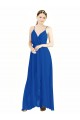 Long Sleeveless Luxe Chiffon Royal Blue A-Line Bridesmaid Dress Colchester