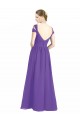Long Cap Sleeves Soft Chiffon Purple A-Line Bridesmaid Dress Colchester