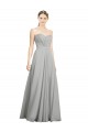 Long Sleeveless Soft Chiffon Silver Sweetheart A-Line Bridesmaid Dresses Colchester